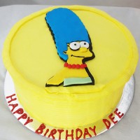 Simpson - Marge Flat Fondant cake